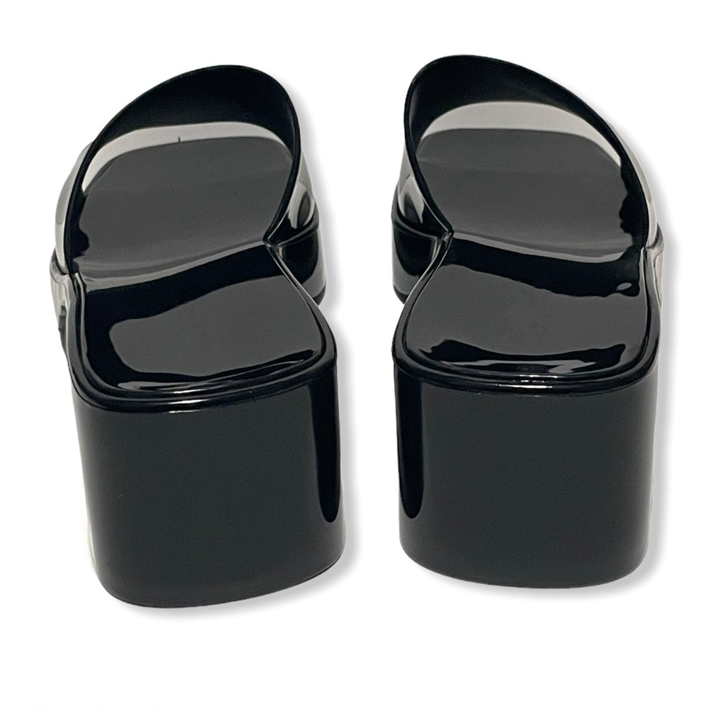 Black Jelly Block Heels - Picture 7 of 14